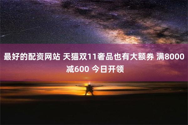 最好的配资网站 天猫双11奢品也有大额券 满8000 减600 今日开领