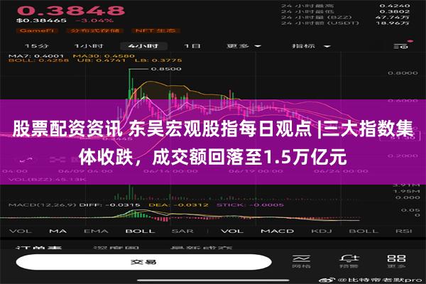 股票配资资讯 东吴宏观股指每日观点 |三大指数集体收跌，成交额回落至1.5万亿元